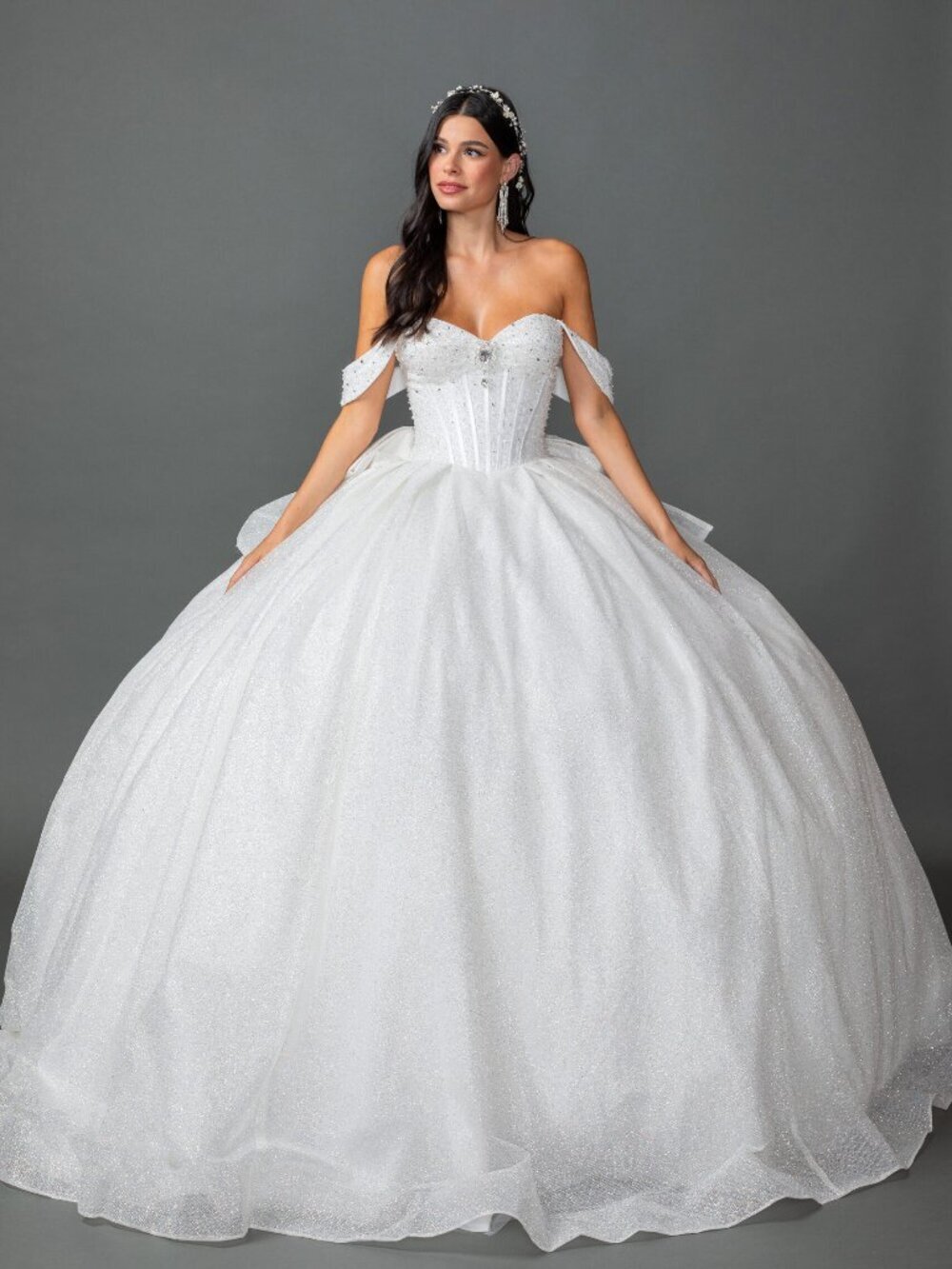 NEW OFF-WHITE Evening Gown Floor Length Formal Elegant Stunning 306